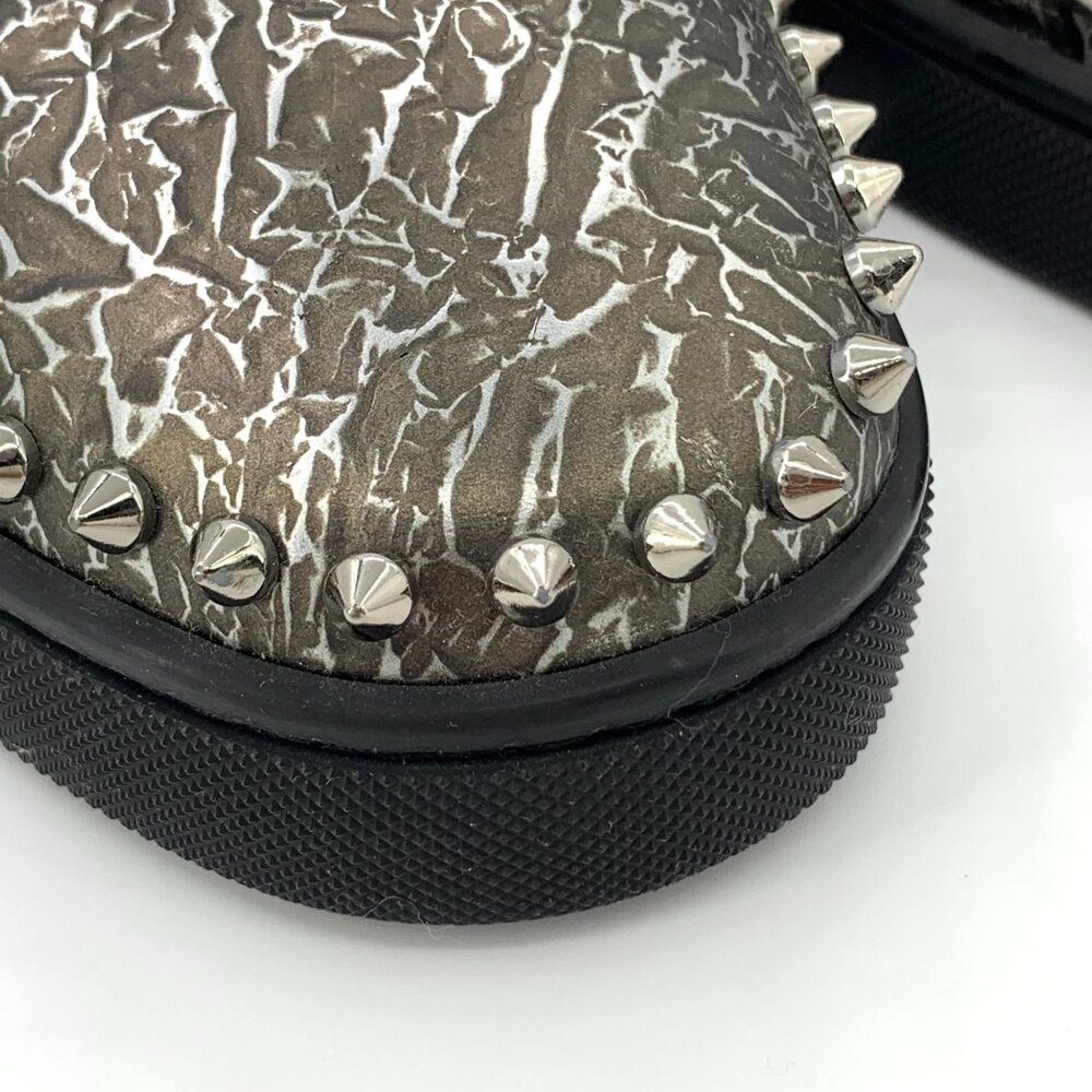 Christian Louboutin Spike Studded Slip-On Shoes Mens Size 43 Stylish Leather Des - Picture 5 of 9